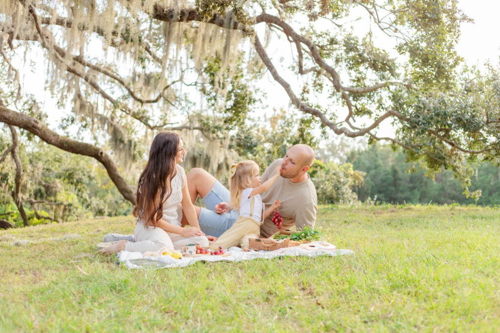 Family enjoying a picnic at Philippe Park