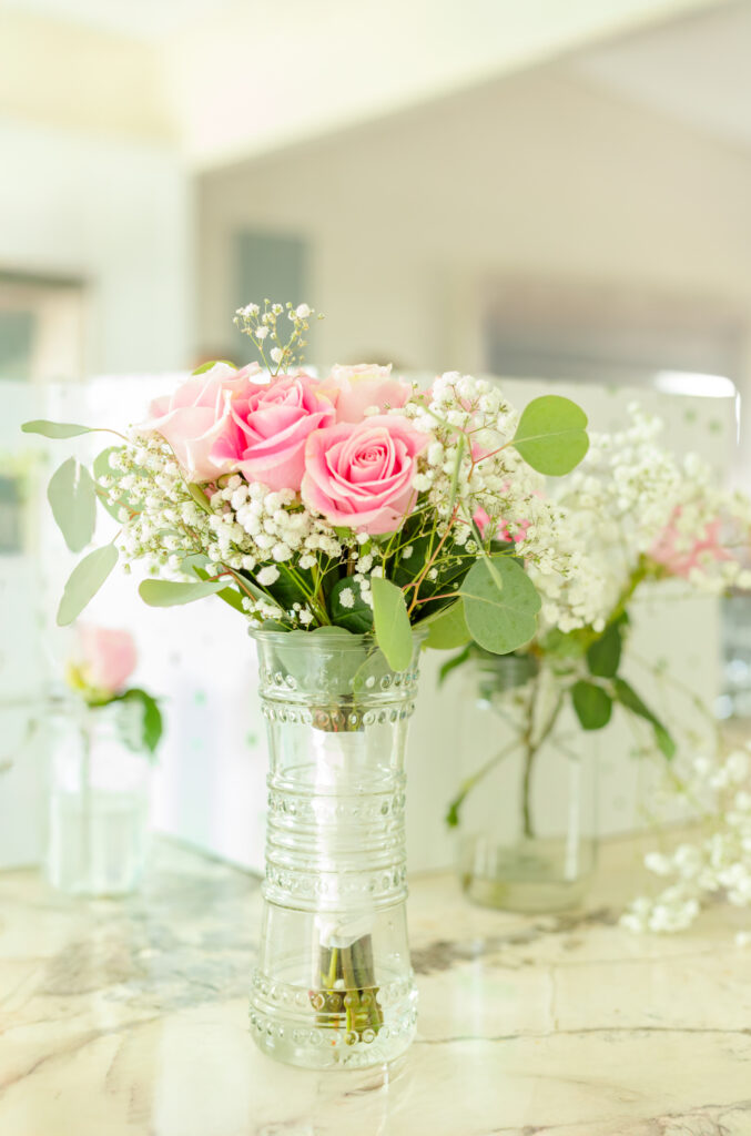 Bride bucket flowers